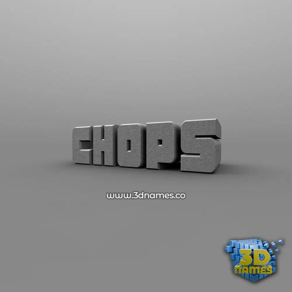 chops in Solid Grey style - 3D name wallpaper