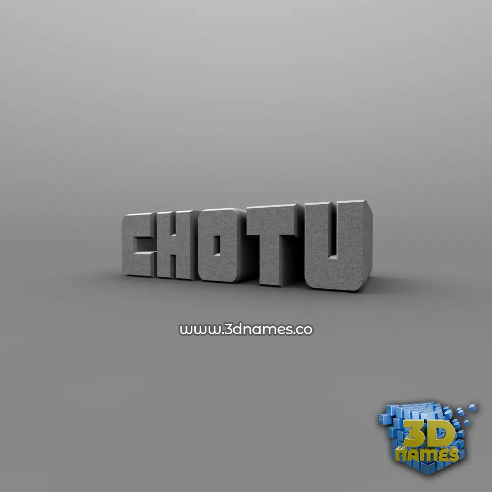chotu in Solid Grey style - 3D name wallpaper