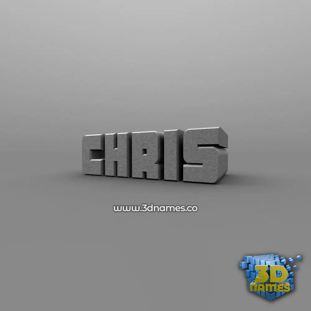 chris in Solid Grey style - 3D name wallpaper