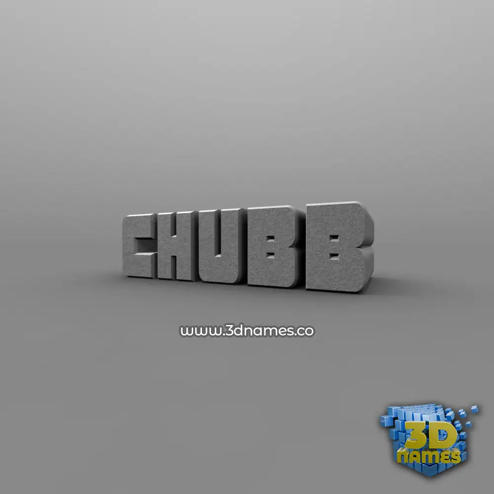 chubb in Solid Grey style - 3D name wallpaper