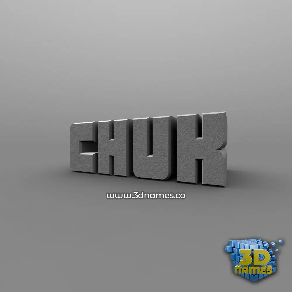chuk in Solid Grey style - 3D name wallpaper
