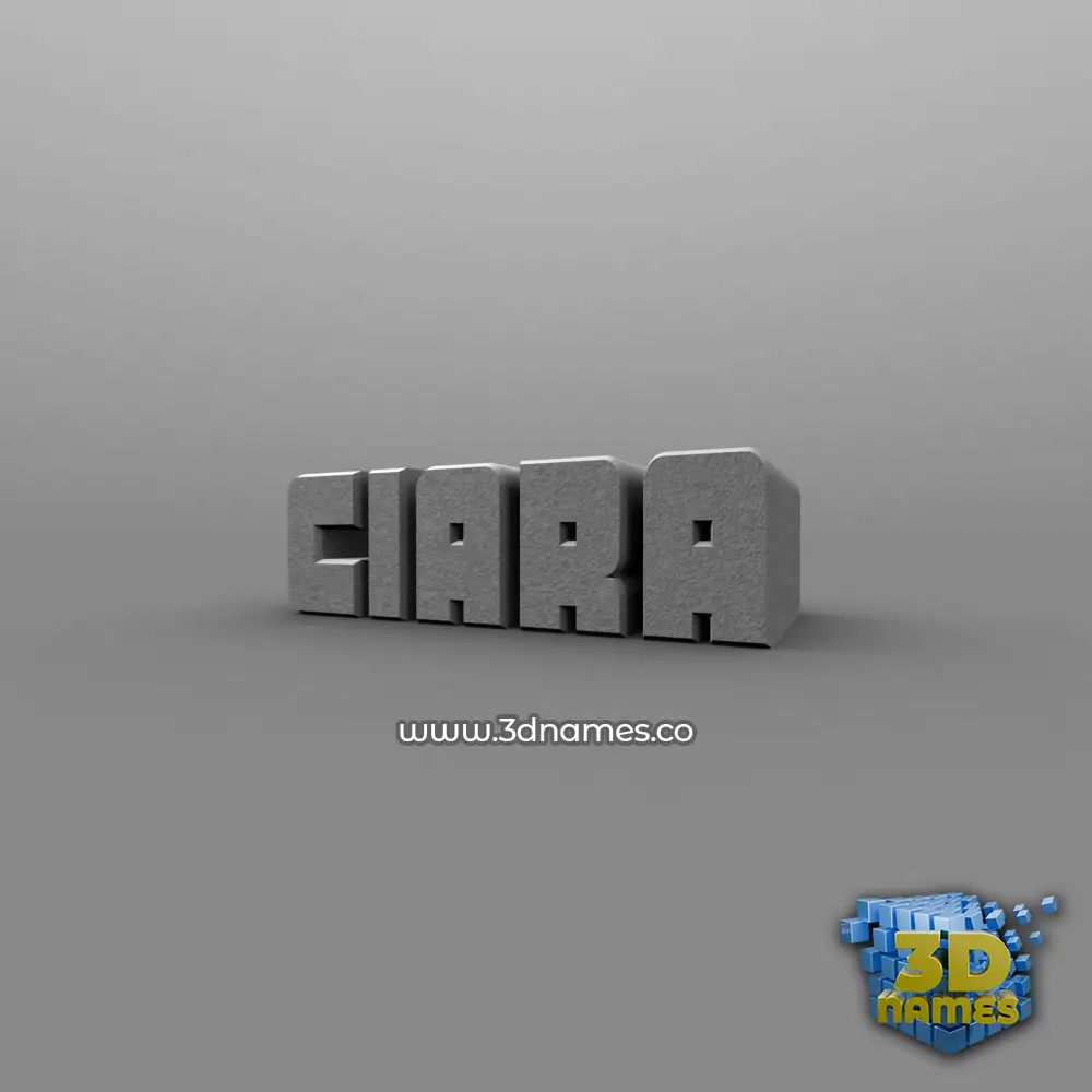 ciara in Solid Grey style - 3D name wallpaper