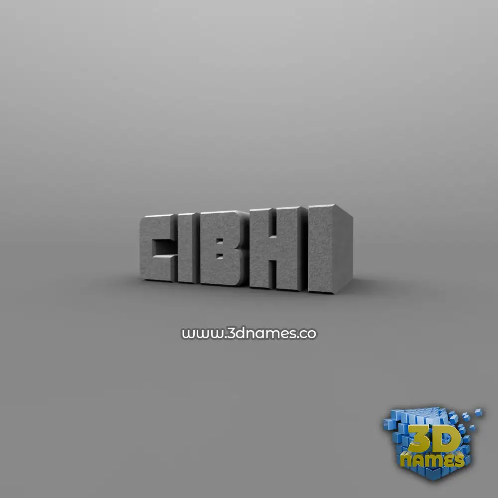 cibhi in Solid Grey style - 3D name wallpaper