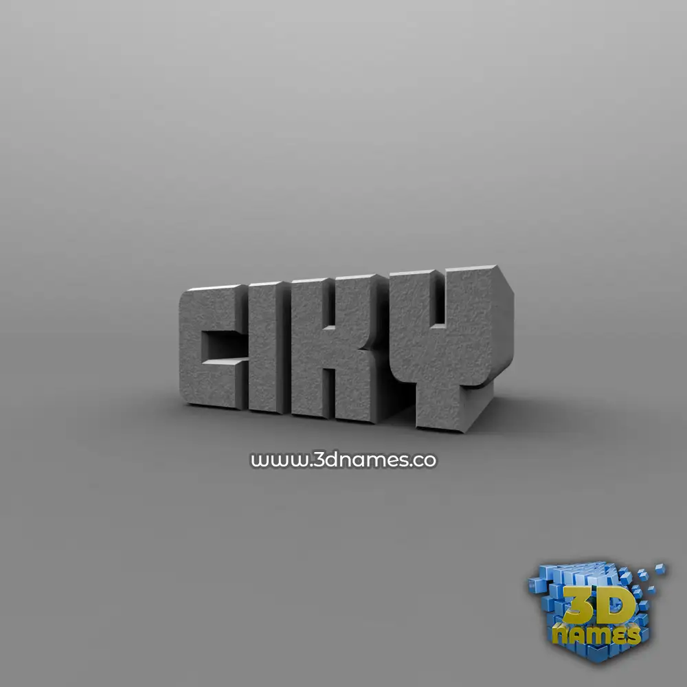 ciky in Solid Grey style - 3D name wallpaper