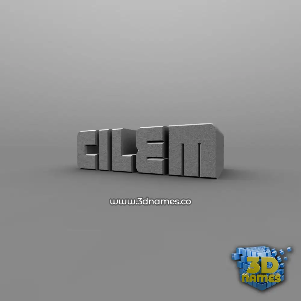 cilem in Solid Grey style - 3D name wallpaper