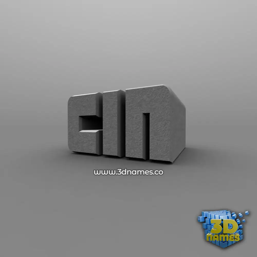 cin in Solid Grey style - 3D name wallpaper