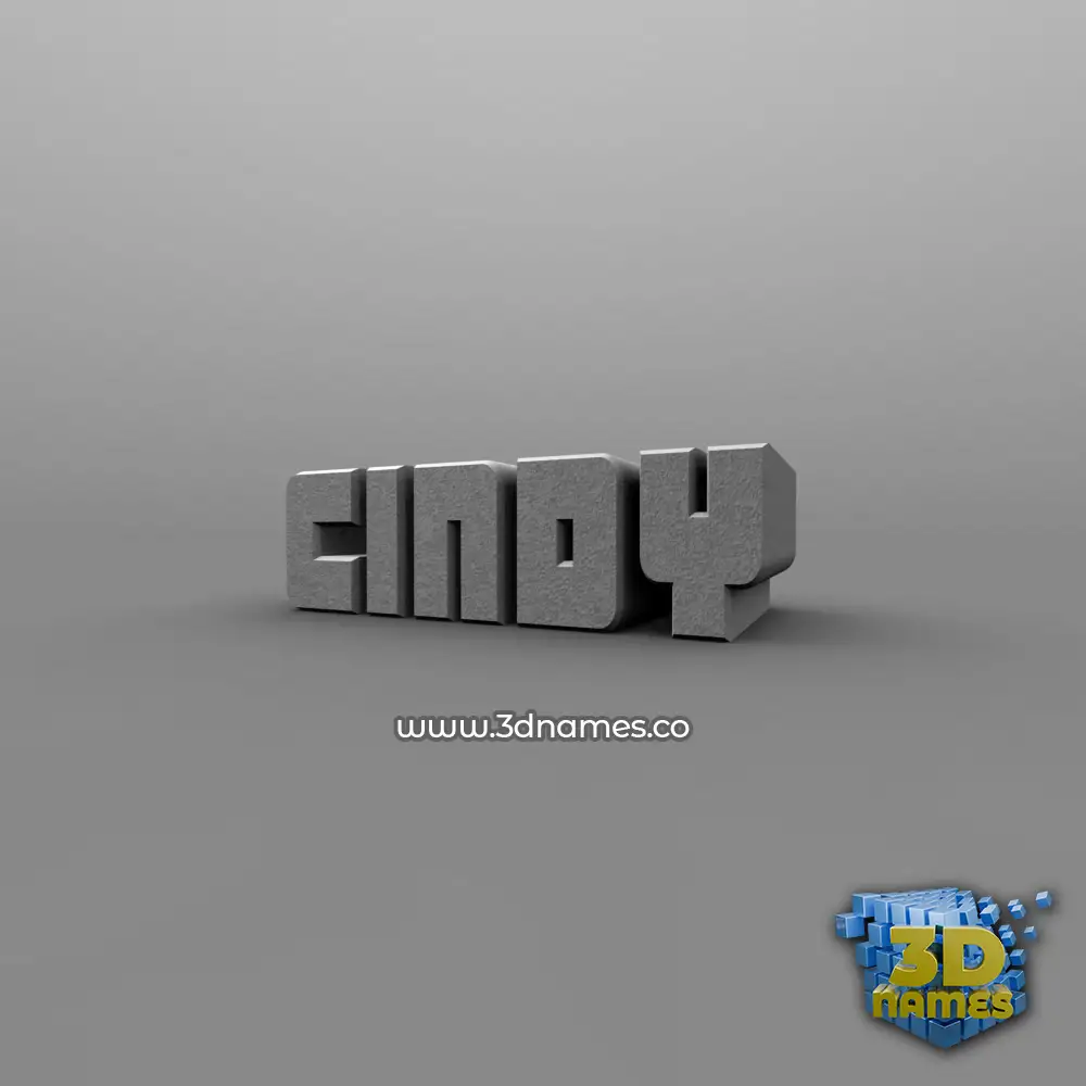 cindy in Solid Grey style - 3D name wallpaper