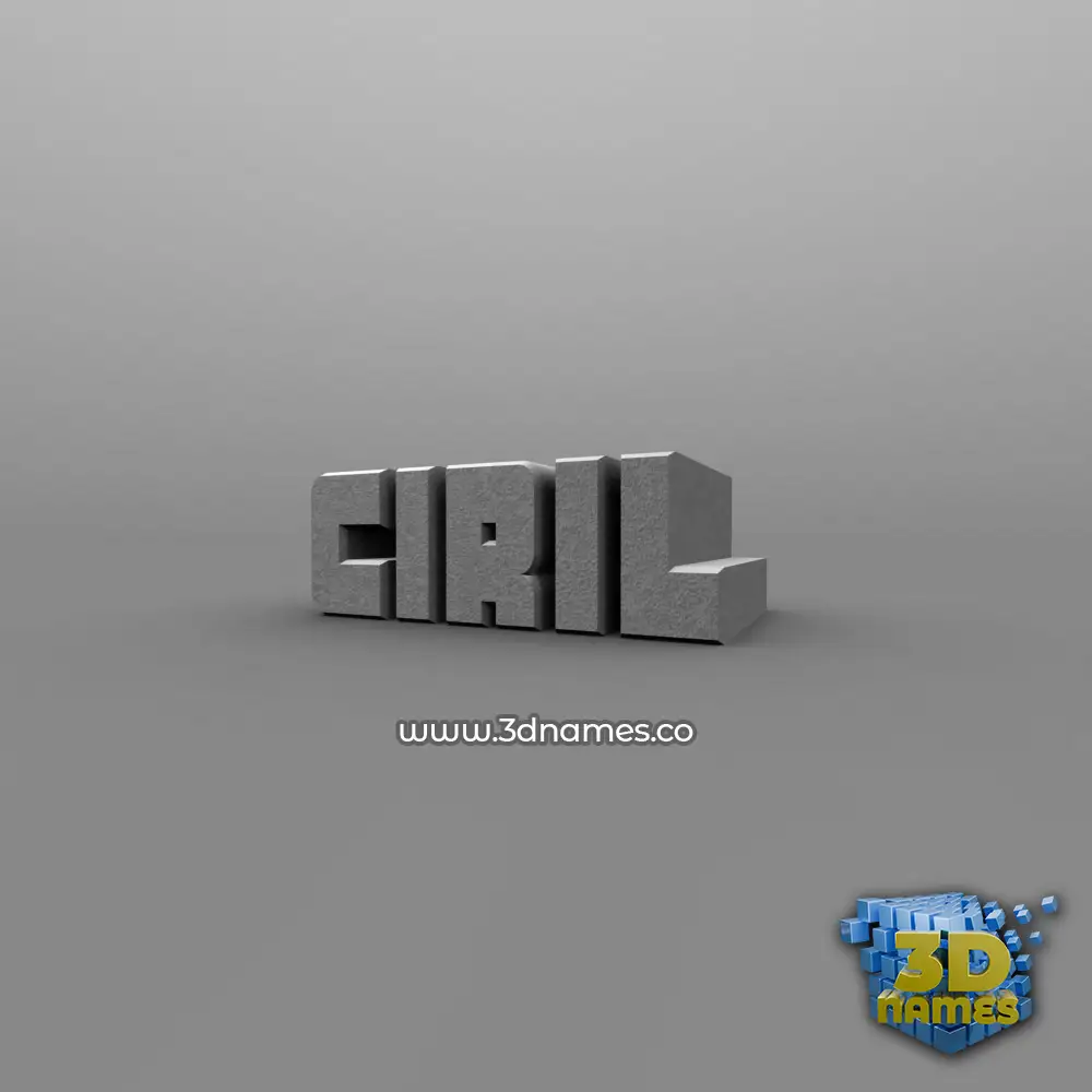 ciril in Solid Grey style - 3D name wallpaper