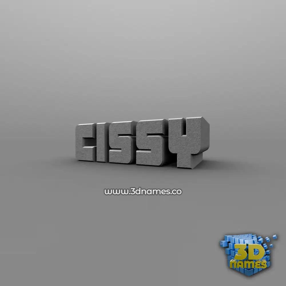 cissy in Solid Grey style - 3D name wallpaper