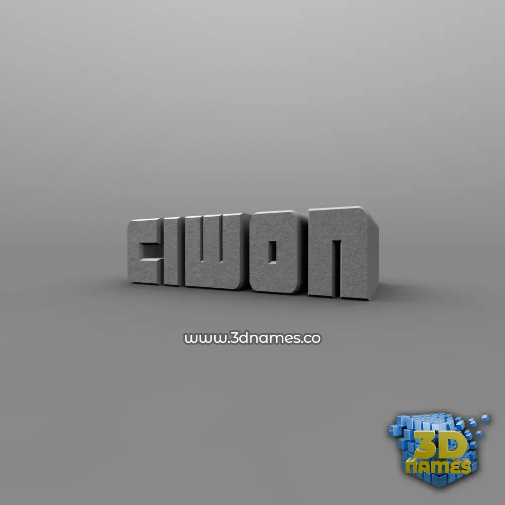ciwon in Solid Grey style - 3D name wallpaper