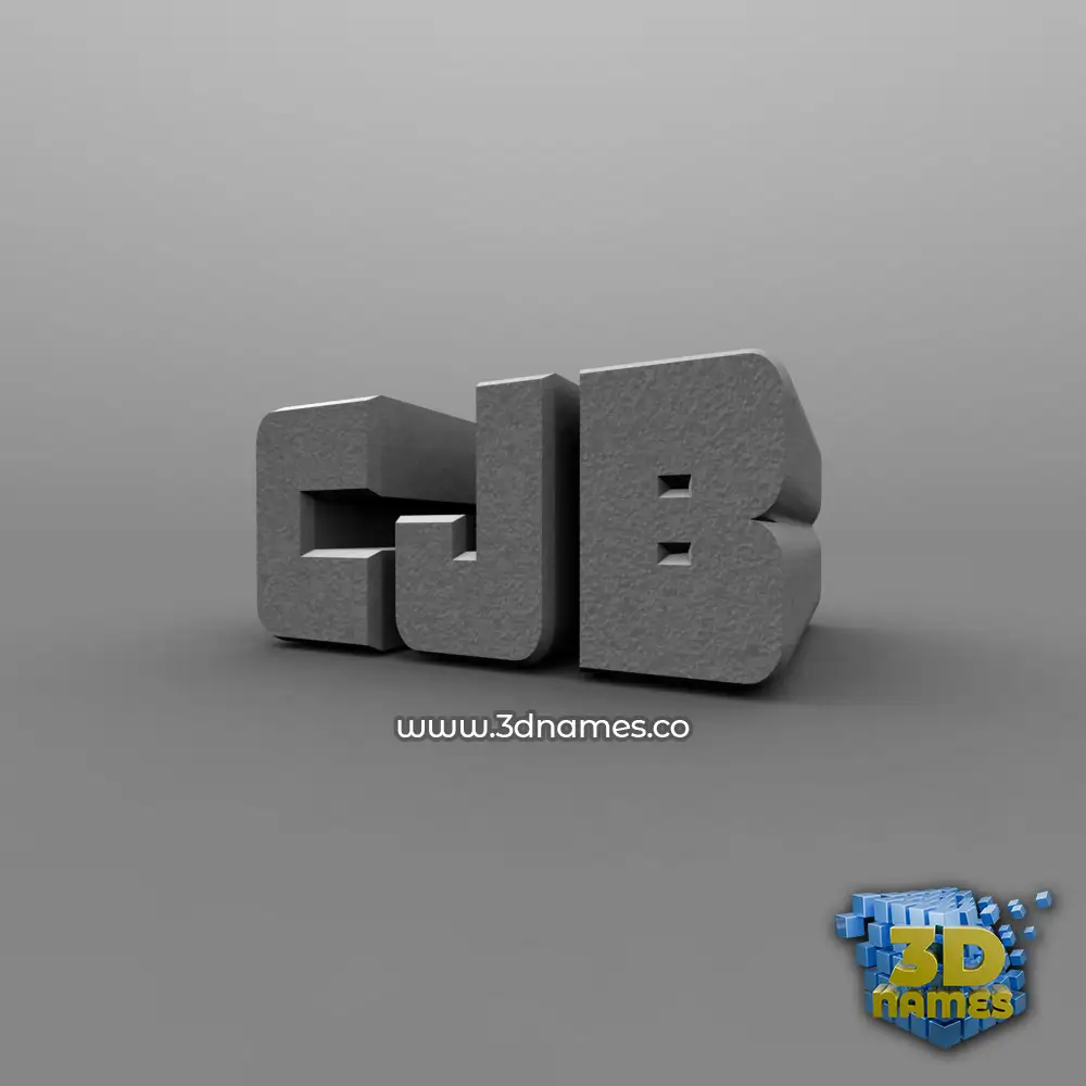 cjb in Solid Grey style - 3D name wallpaper