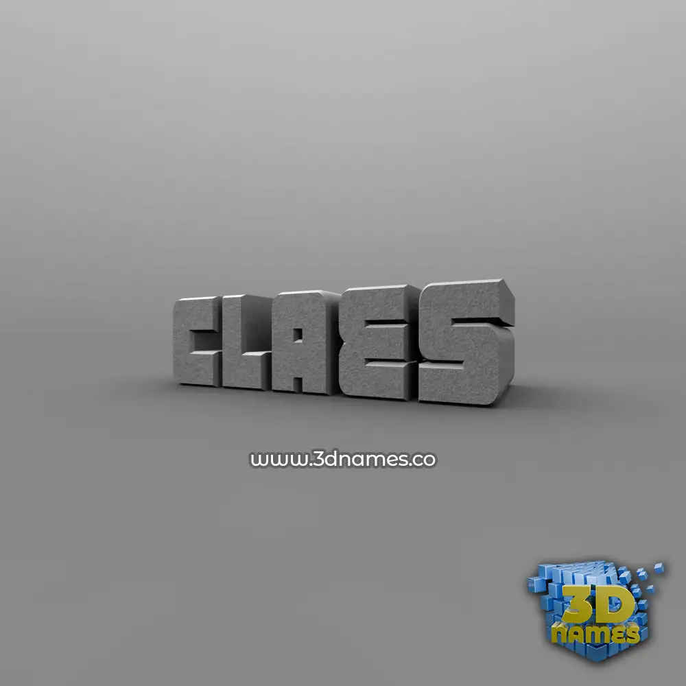 claes in Solid Grey style - 3D name wallpaper