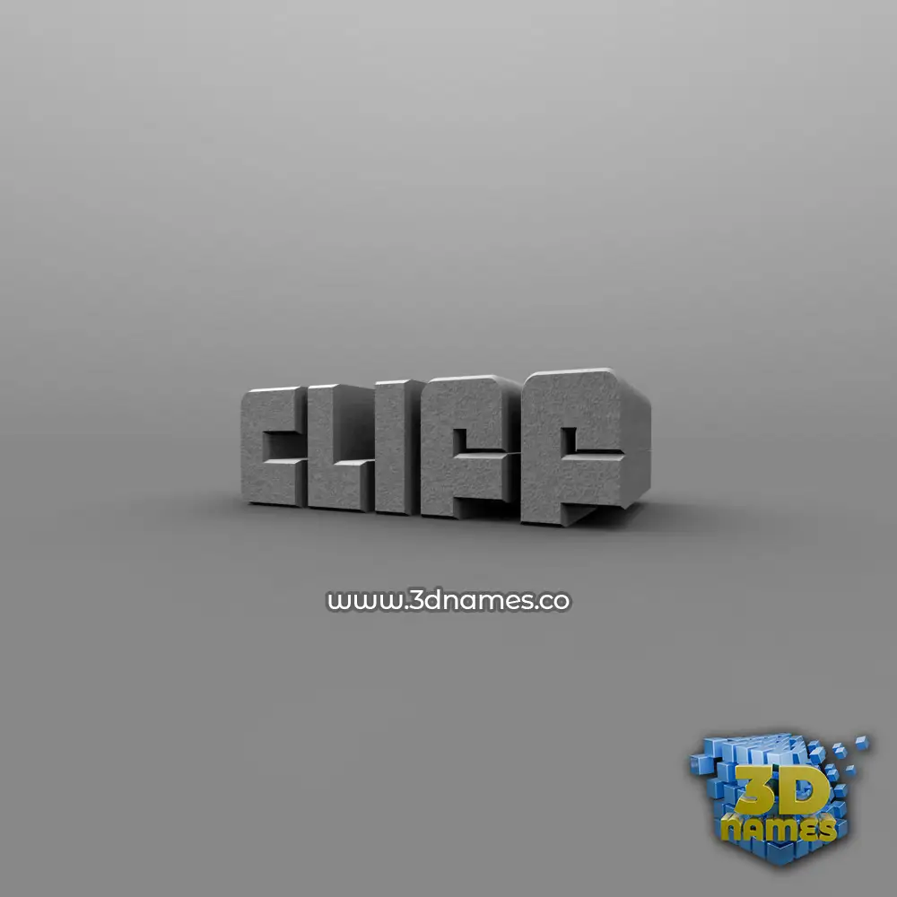 cliff in Solid Grey style - 3D name wallpaper