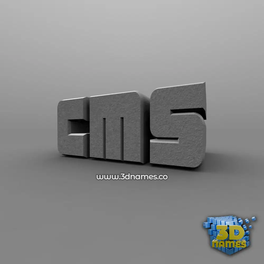 cms in Solid Grey style - 3D name wallpaper
