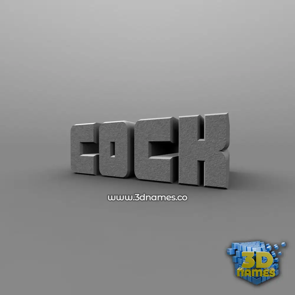 cock in Solid Grey style - 3D name wallpaper