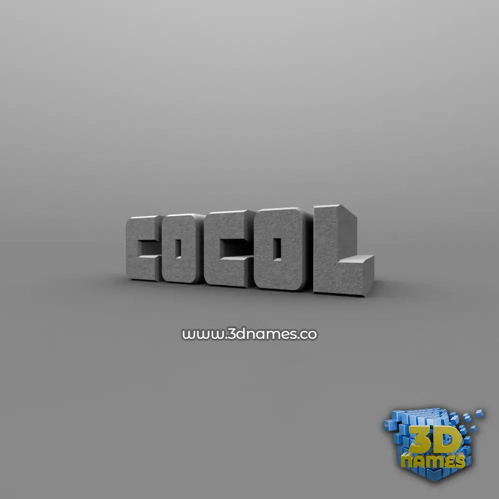 cocol in Solid Grey style - 3D name wallpaper