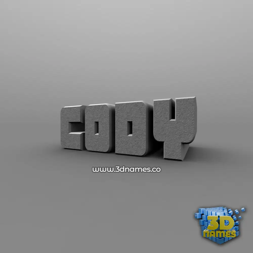 cody in Solid Grey style - 3D name wallpaper