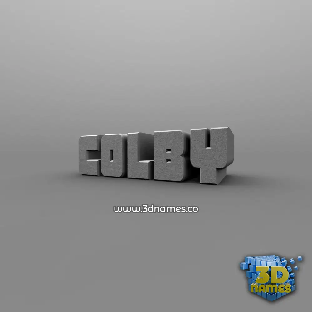 colby in Solid Grey style - 3D name wallpaper