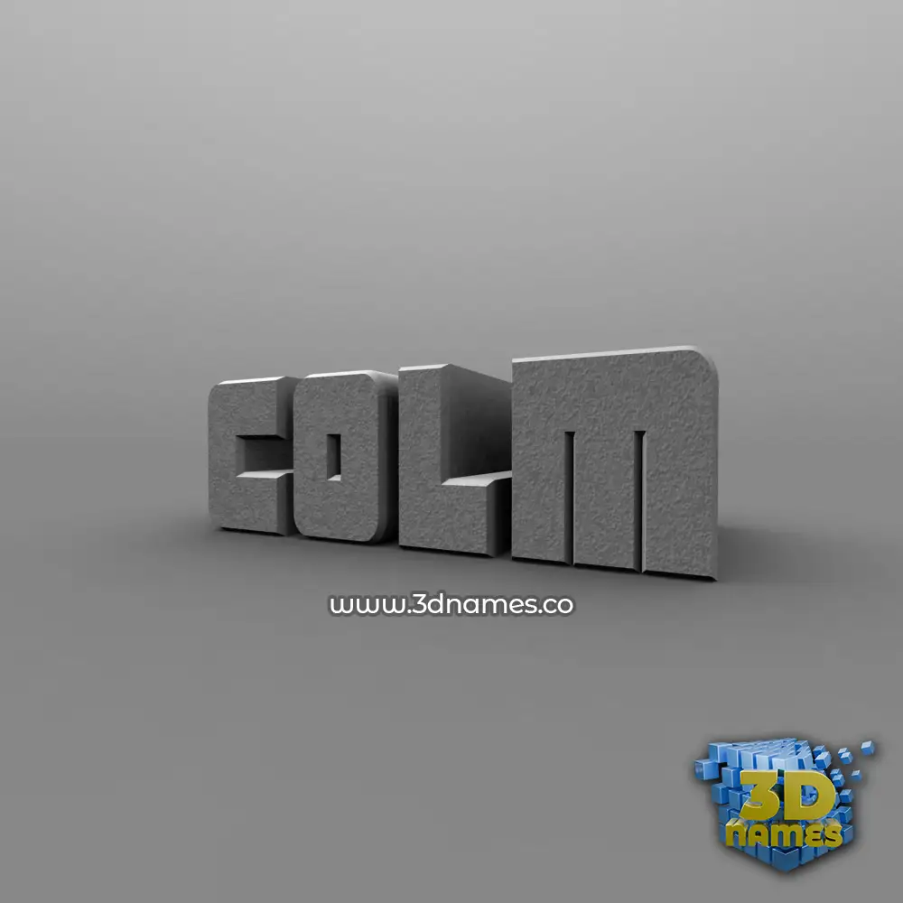 colm in Solid Grey style - 3D name wallpaper