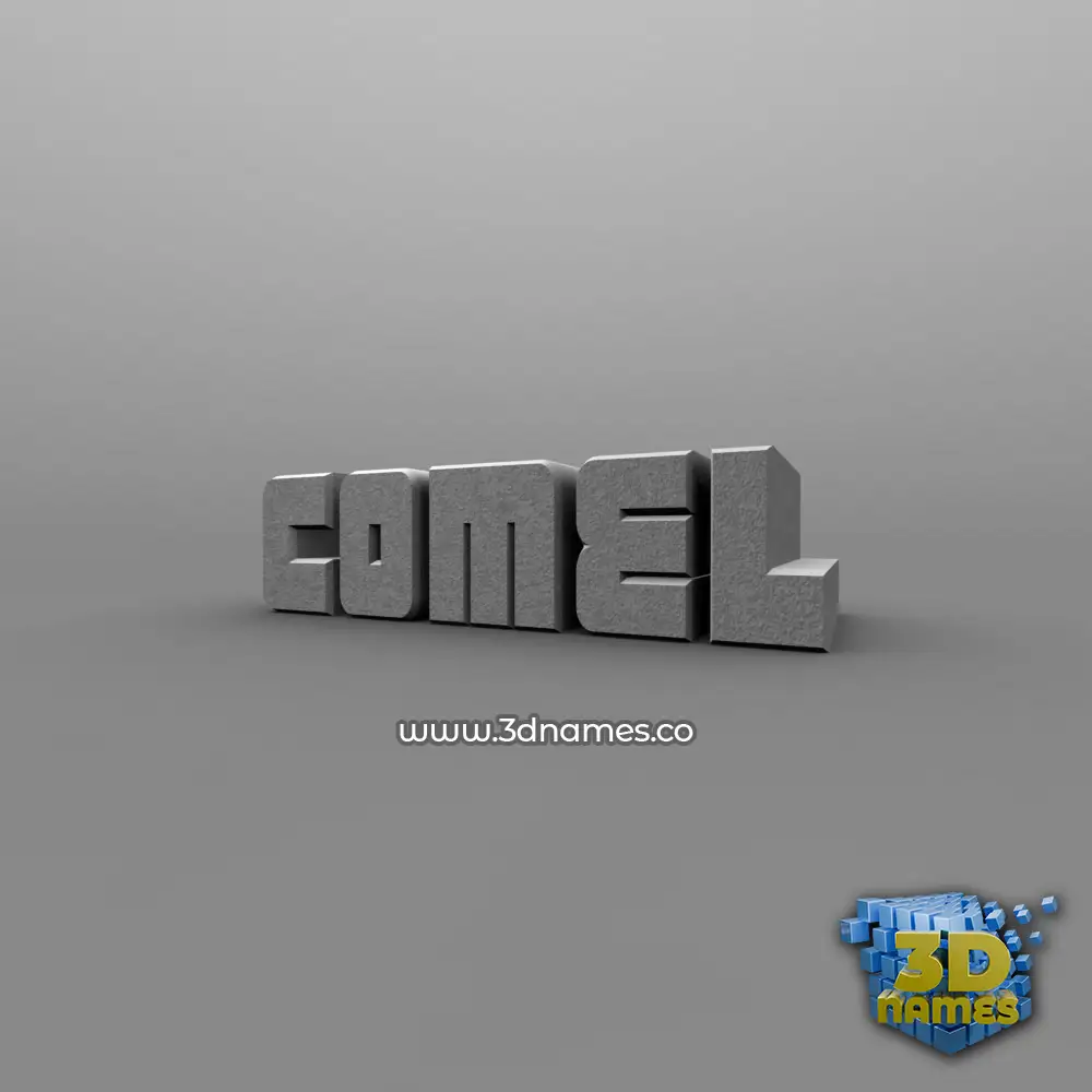 comel in Solid Grey style - 3D name wallpaper
