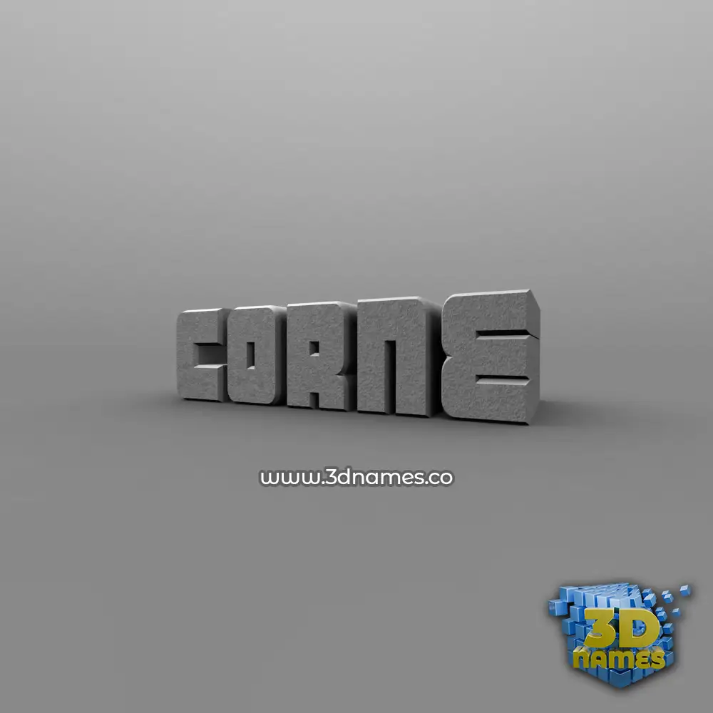 corne in Solid Grey style - 3D name wallpaper