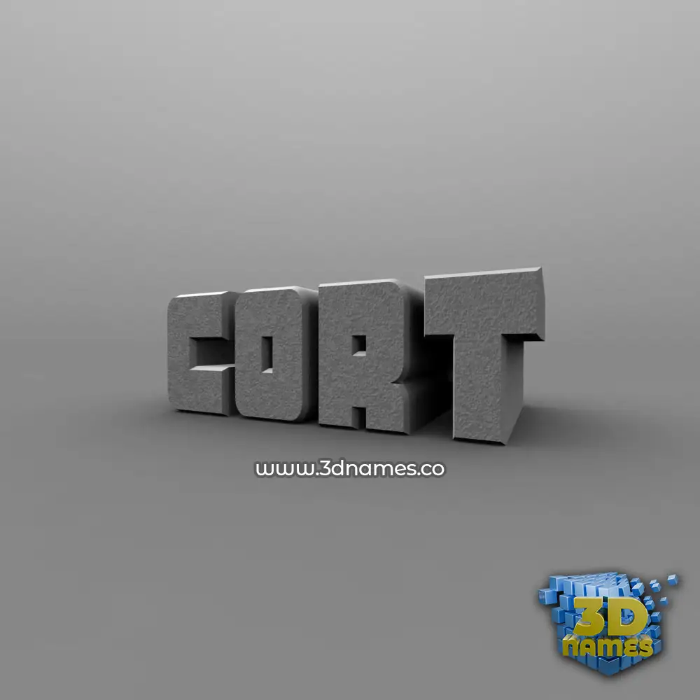 cort in Solid Grey style - 3D name wallpaper