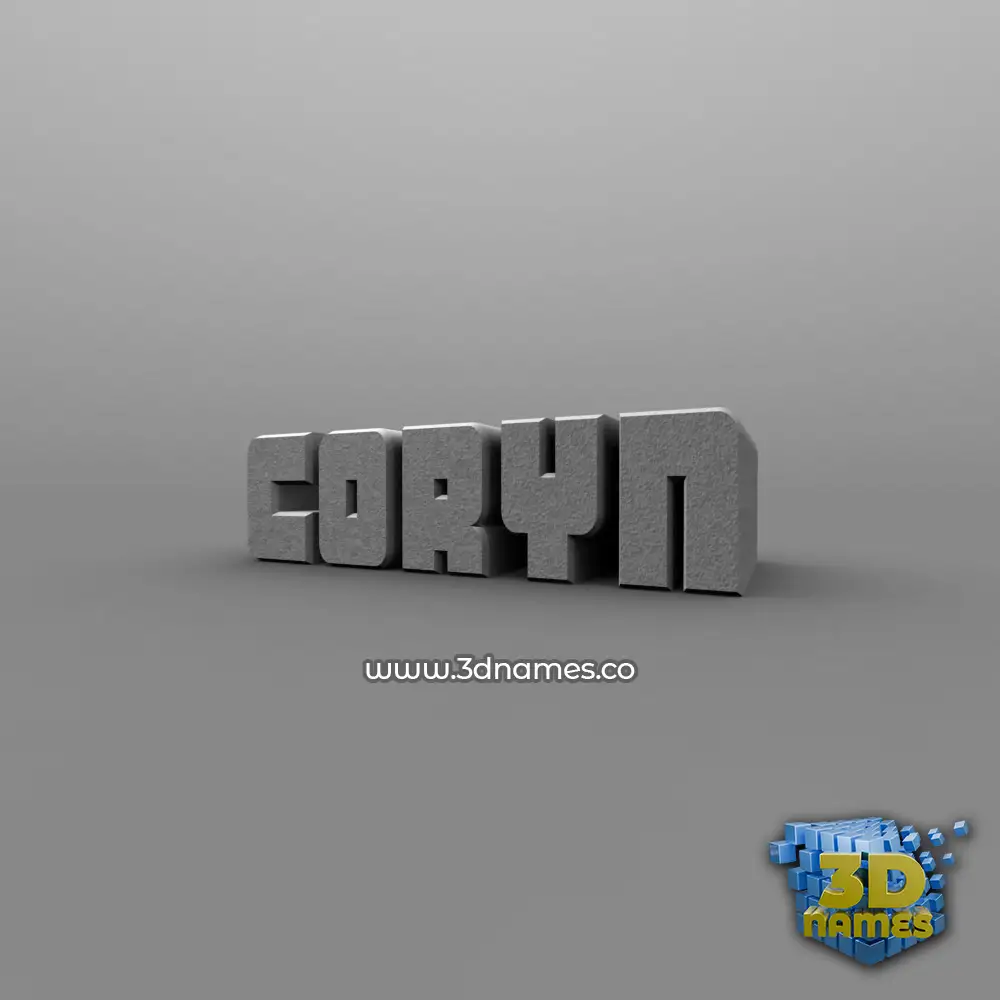 coryn in Solid Grey style - 3D name wallpaper