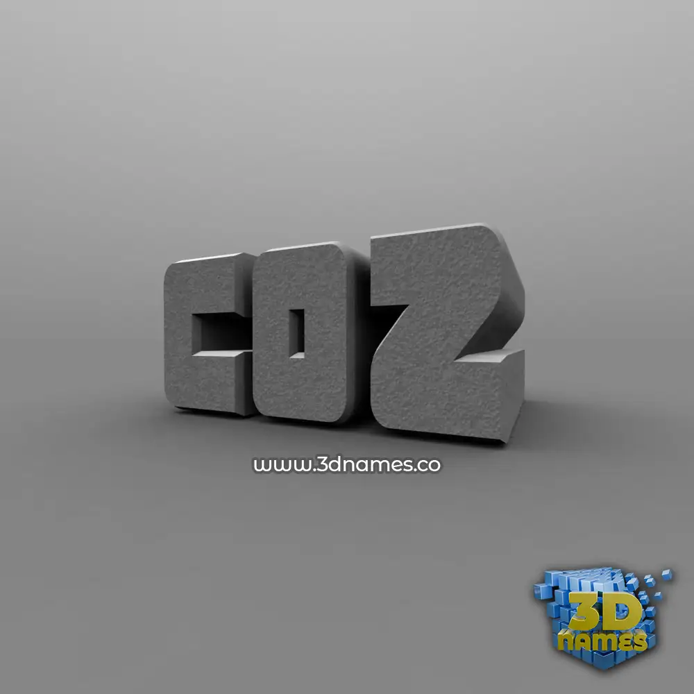 coz in Solid Grey style - 3D name wallpaper