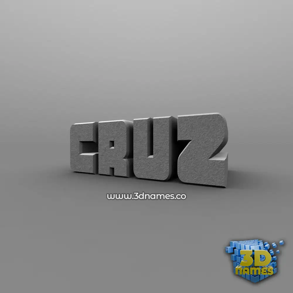cruz in Solid Grey style - 3D name wallpaper