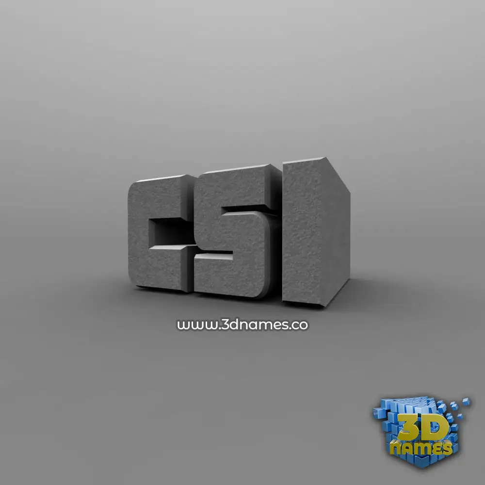 csi in Solid Grey style - 3D name wallpaper