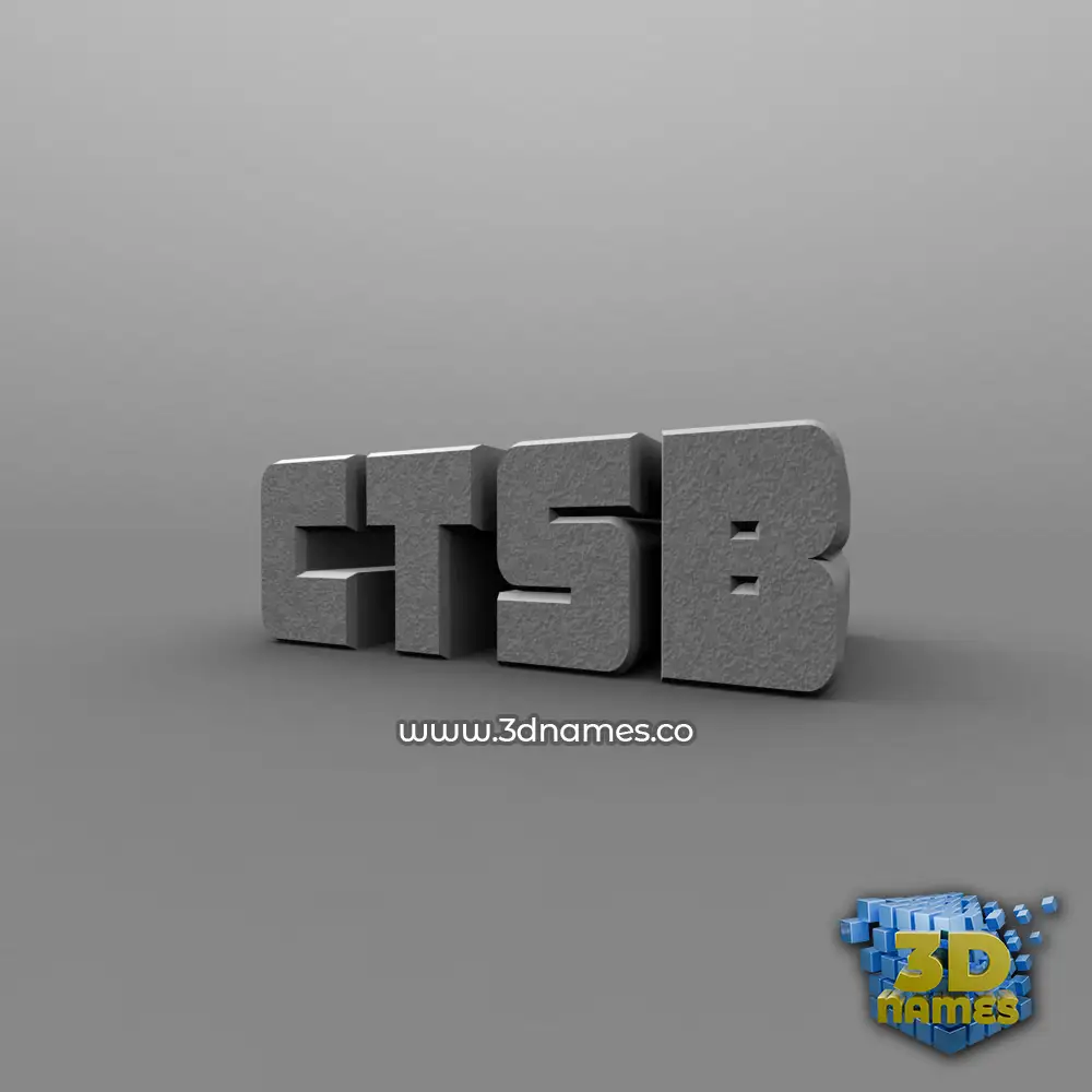 ctsb in Solid Grey style - 3D name wallpaper