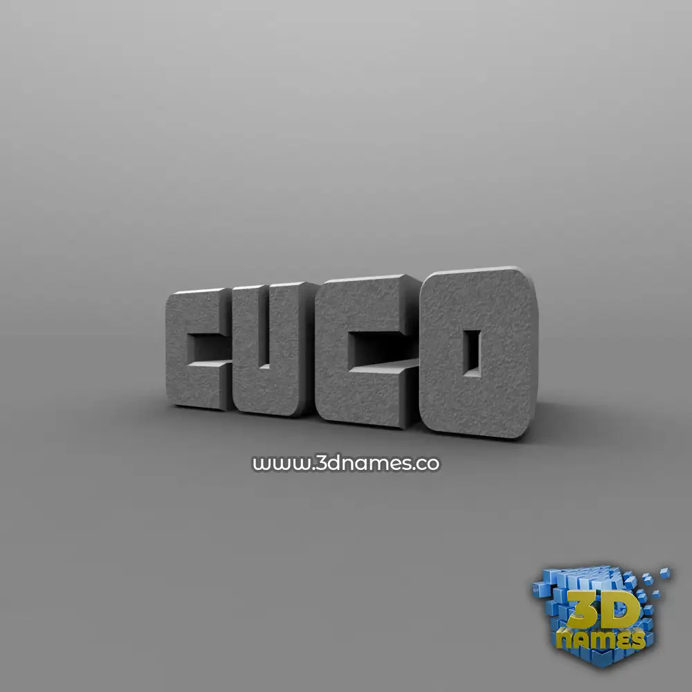 cuco in Solid Grey style - 3D name wallpaper