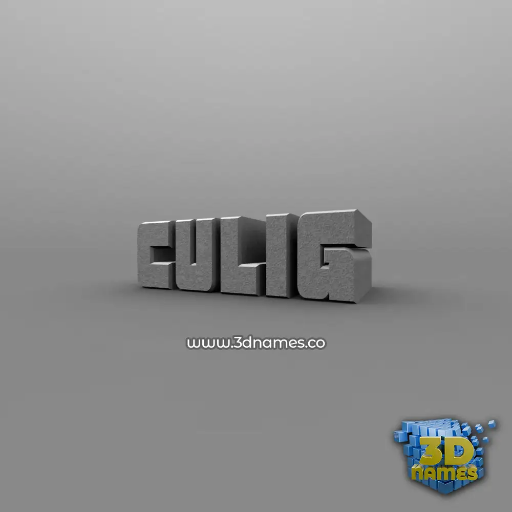 culig in Solid Grey style - 3D name wallpaper