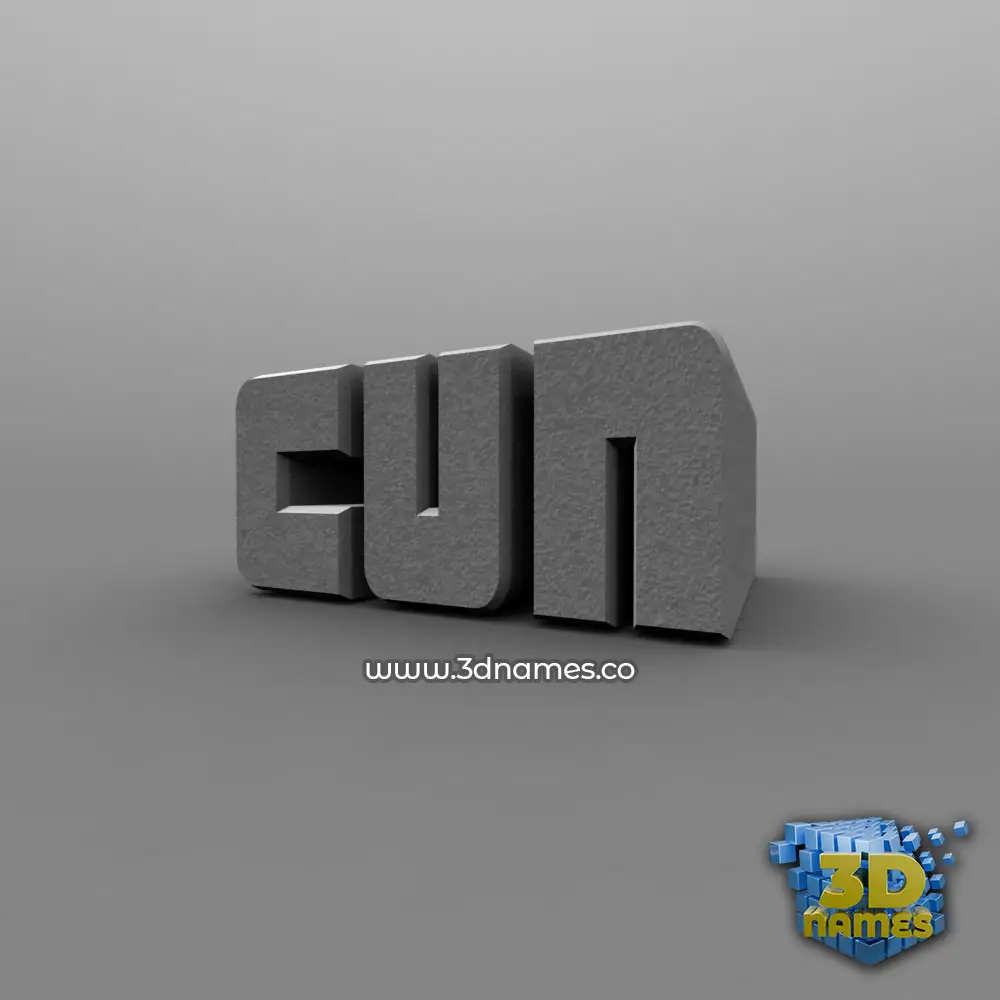 cun in Solid Grey style - 3D name wallpaper