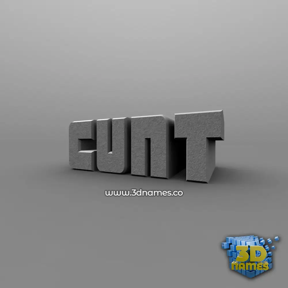 cunt in Solid Grey style - 3D name wallpaper