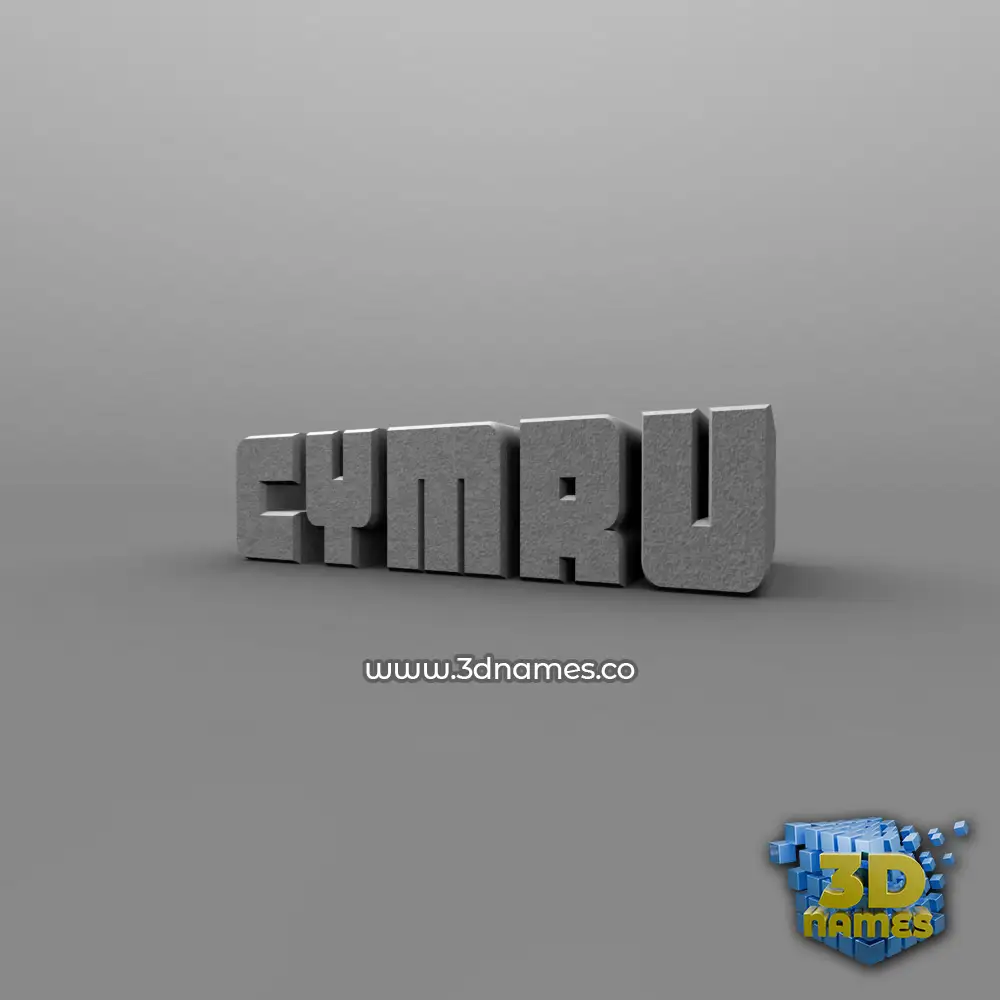 cymru in Solid Grey style - 3D name wallpaper