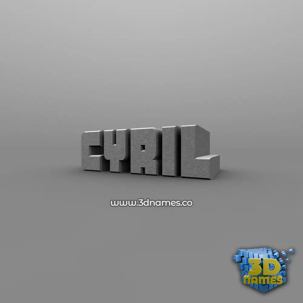 cyril in Solid Grey style - 3D name wallpaper