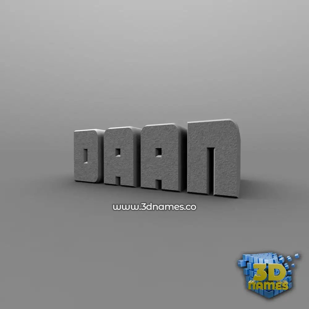 daan in Solid Grey style - 3D name wallpaper