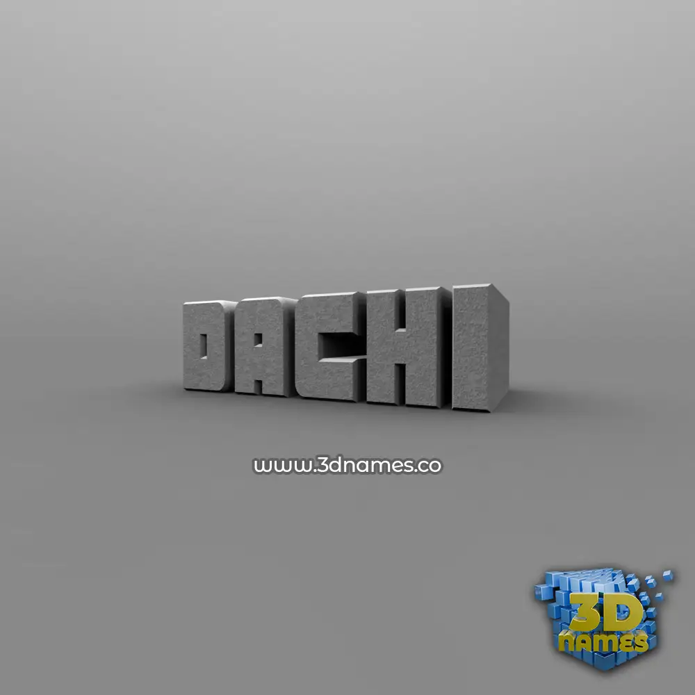 dachi in Solid Grey style - 3D name wallpaper