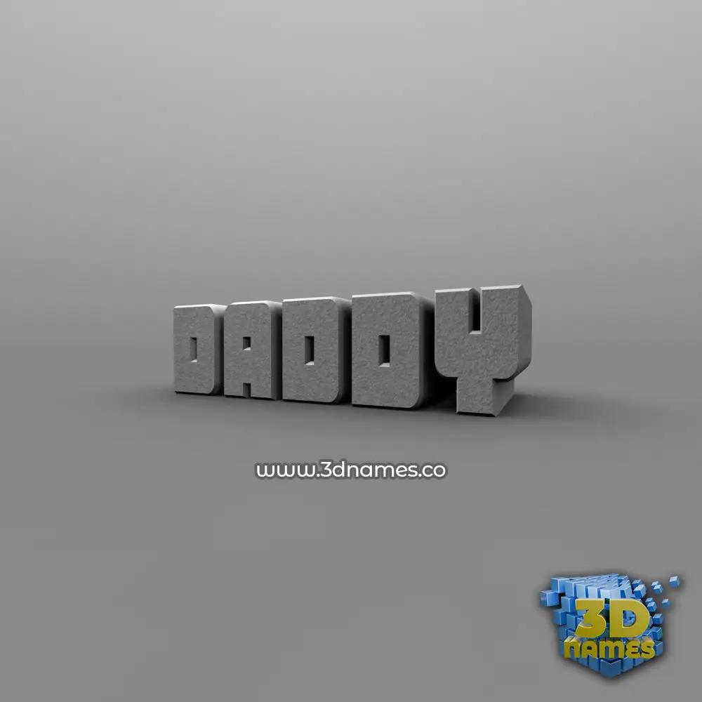 daddy in Solid Grey style - 3D name wallpaper