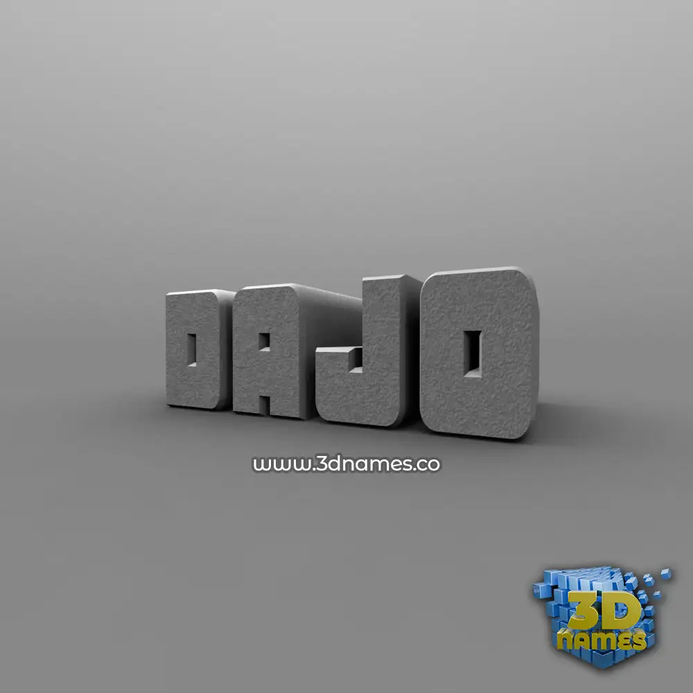 dajo in Solid Grey style - 3D name wallpaper