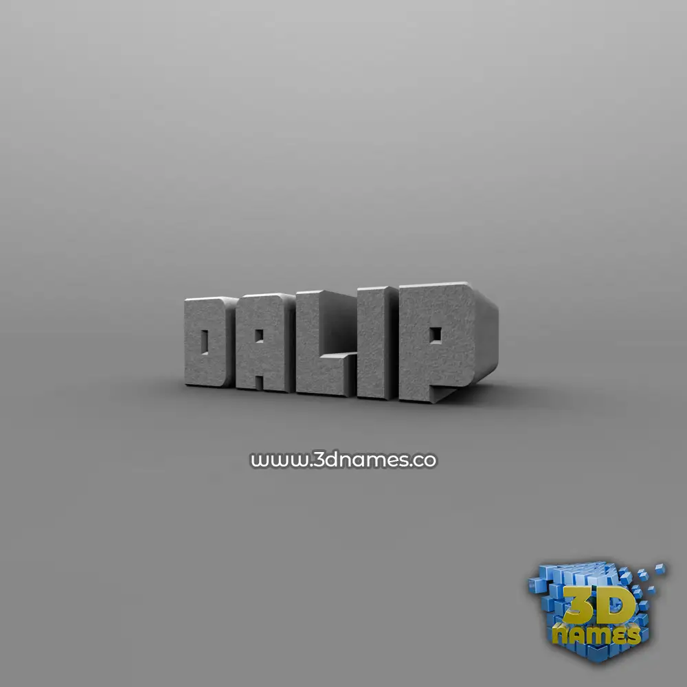 dalip in Solid Grey style - 3D name wallpaper