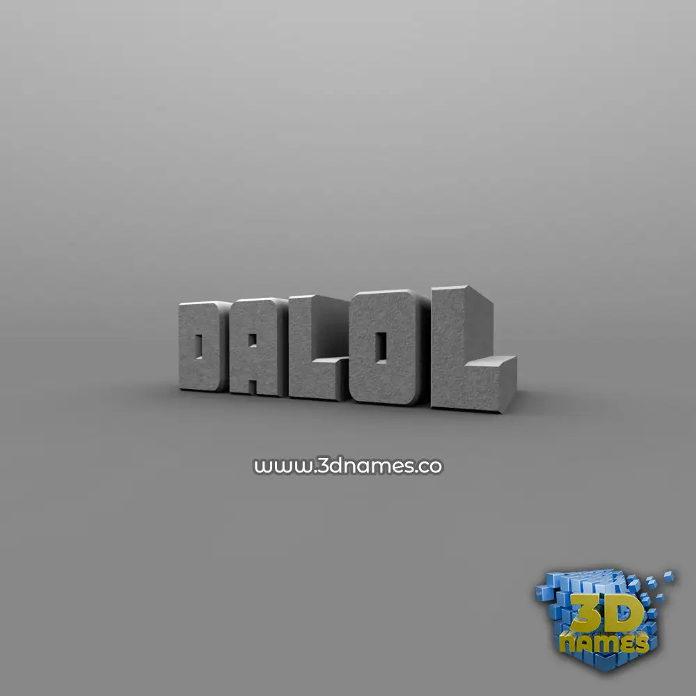 dalol in Solid Grey style - 3D name wallpaper