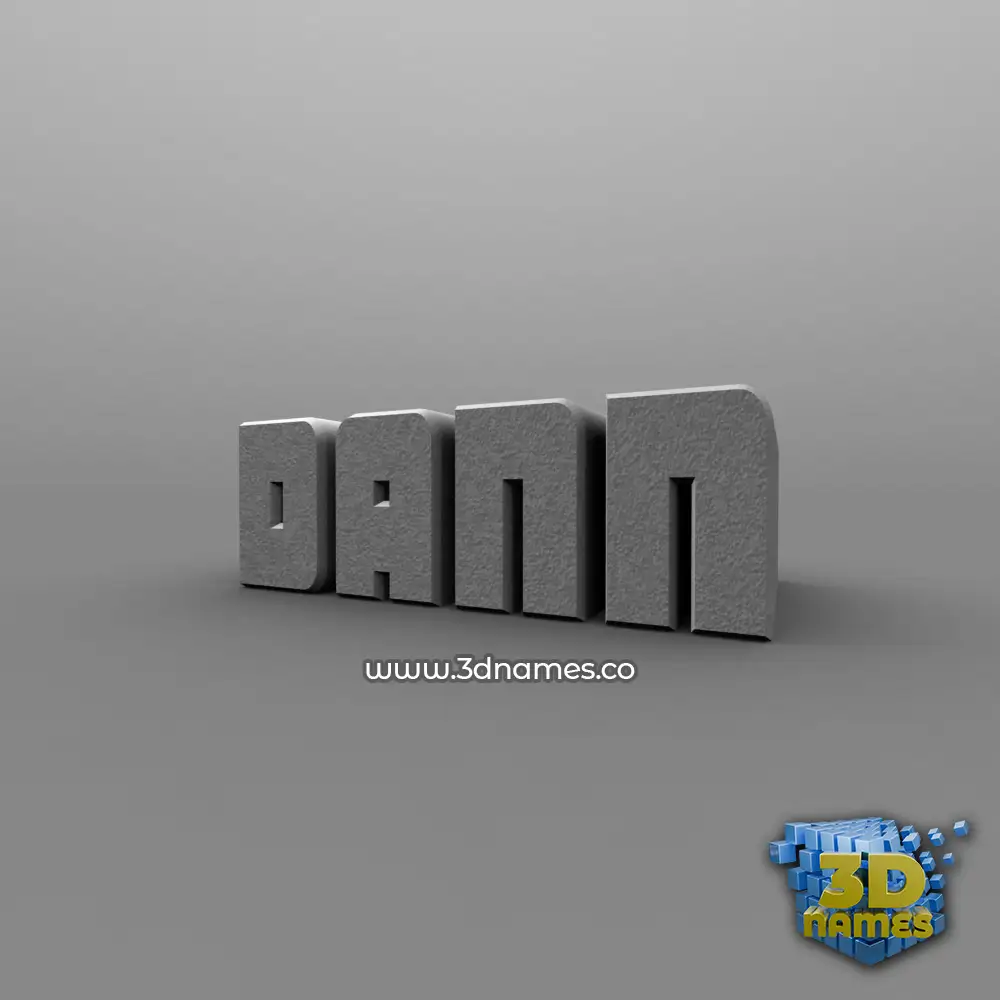 dann in Solid Grey style - 3D name wallpaper