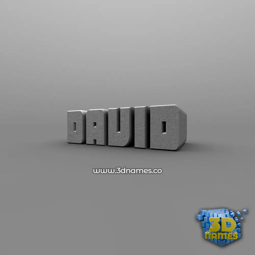 david in Solid Grey style - 3D name wallpaper