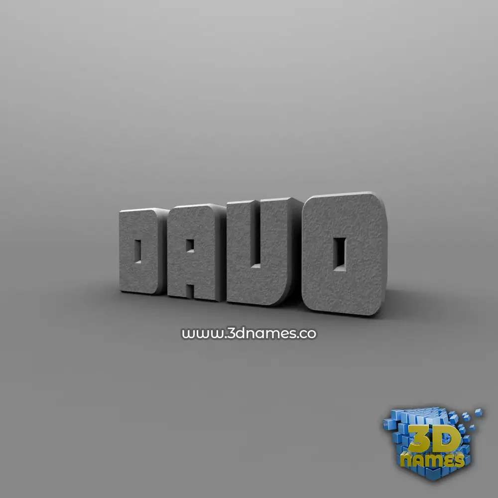 davo in Solid Grey style - 3D name wallpaper