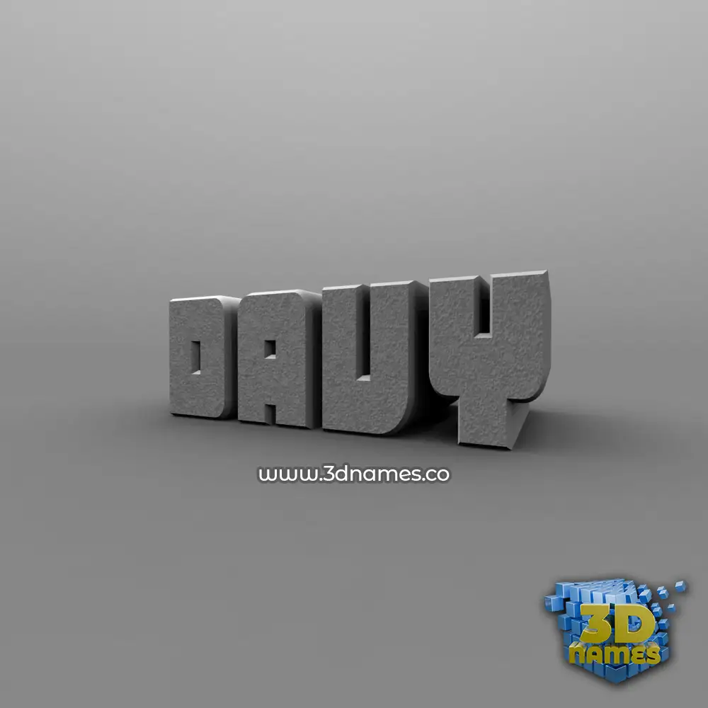 davy in Solid Grey style - 3D name wallpaper
