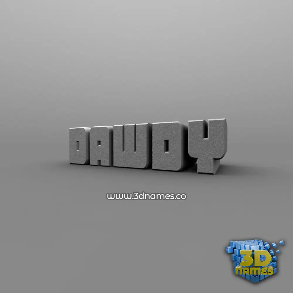 dawdy in Solid Grey style - 3D name wallpaper