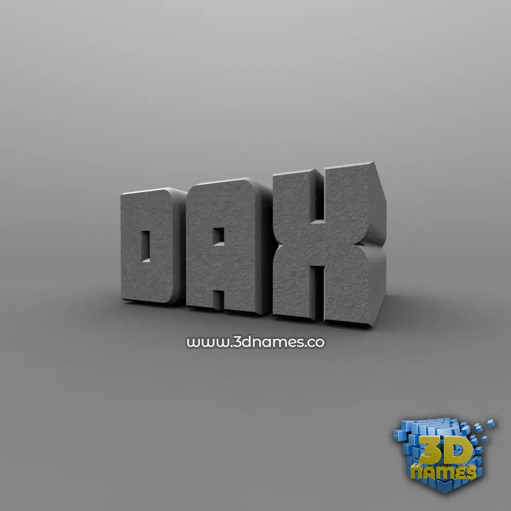 dax in Solid Grey style - 3D name wallpaper