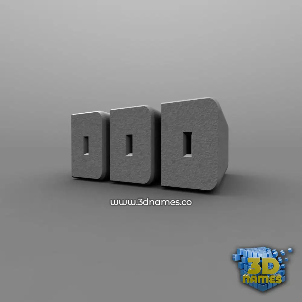 ddd in Solid Grey style - 3D name wallpaper